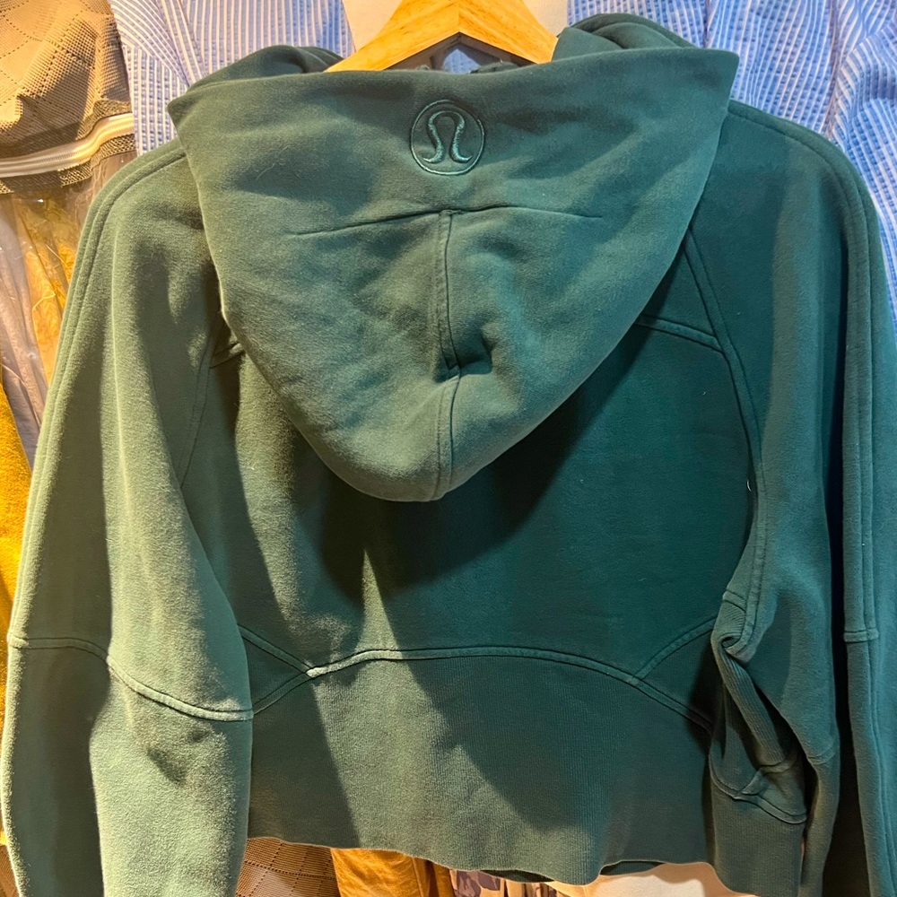 Lululemon Oversized Half Zip Scuba, Green Jasper, M/L